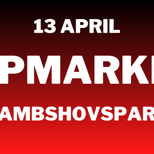 Loppis på Rålambshovsparken den 13 april 2025