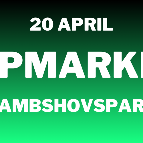 Loppis på Rålambshovsparken den 20 april 2025