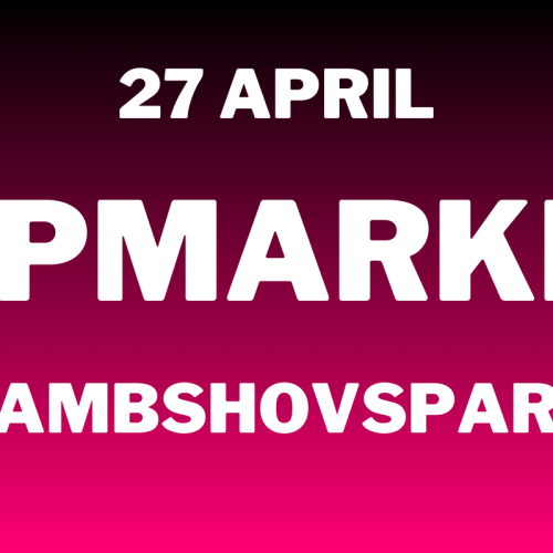 Loppis på Rålambshovsparken den 27 april 2025